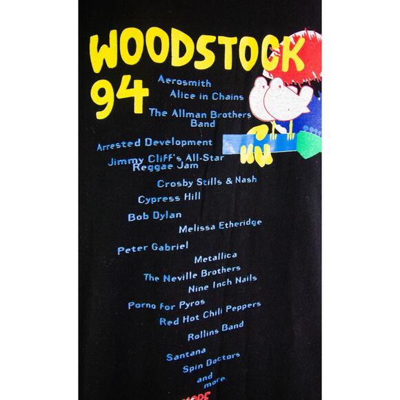 Woodstock Tour Band T-Shirt Vintage 1994 Pepsi Double Stitch Men's Size L - Picture 11 of 12